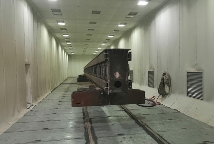 蜂窩地板回收噴砂房